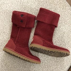 Red Knitted Authentic UGG Boots ❗️❗️❗️